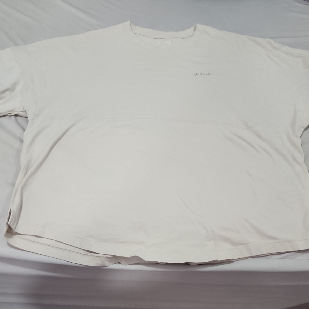 PINK Victoria's Secret White Short Sleeve Tee